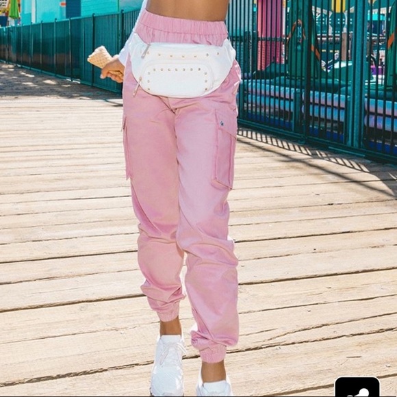 Pink cargo joggers - Picture 3 of 12